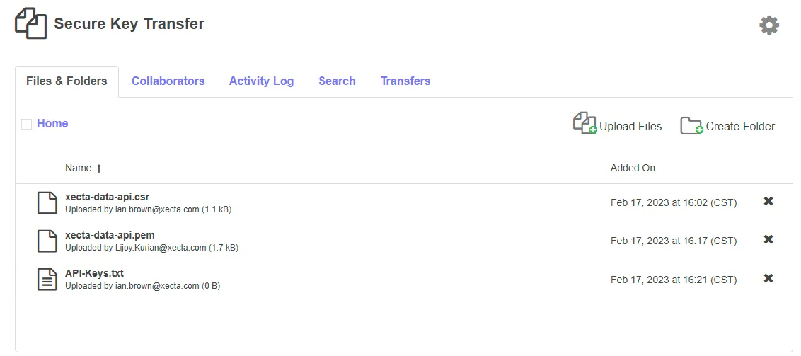 Example of files that will be sent to you Example of files that will be sent to you
