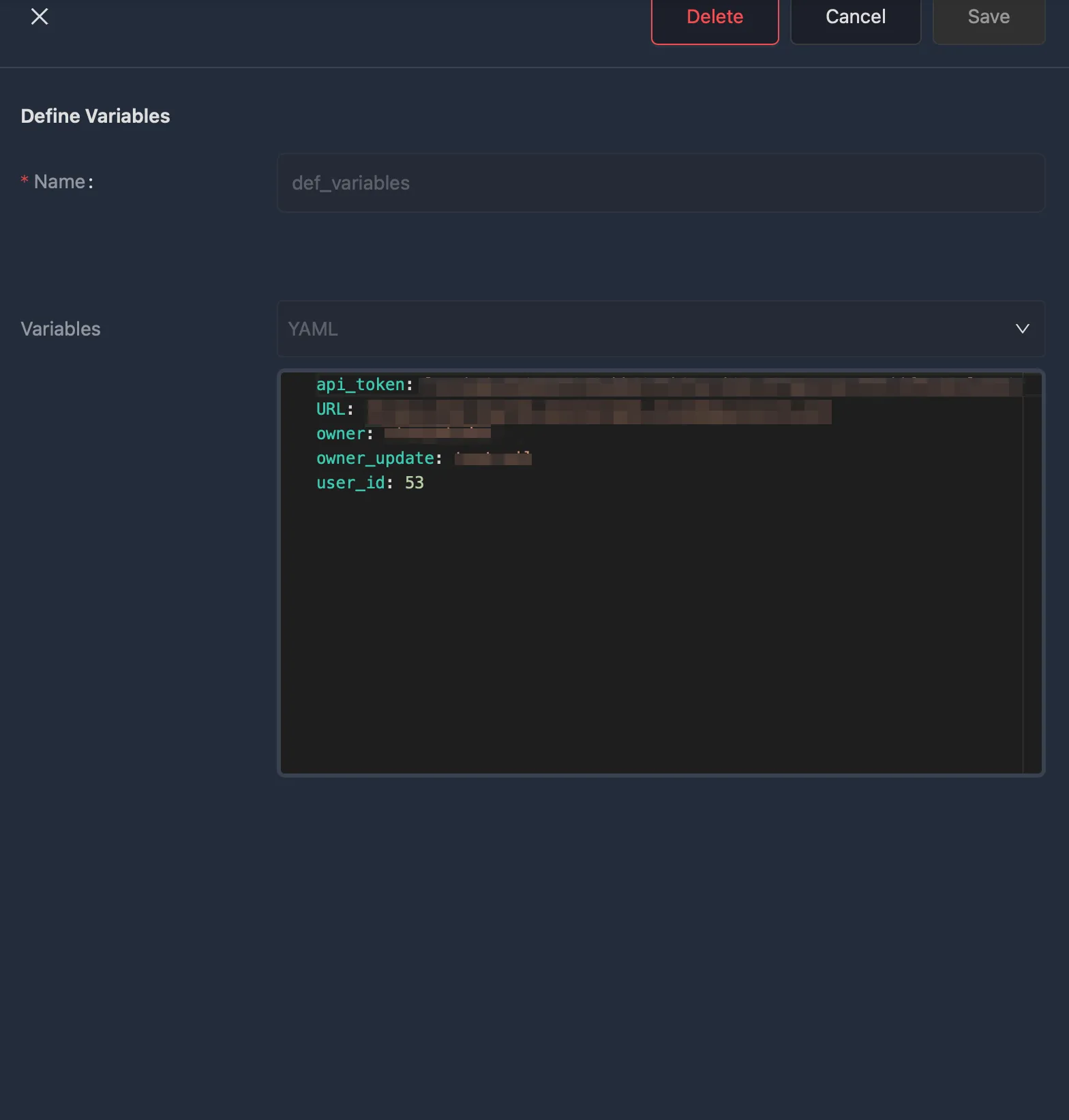 Node arguments