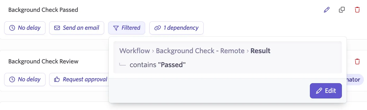 Add alt text: screenshot of the dependency condition builder Add alt text: screenshot of the dependency condition builder