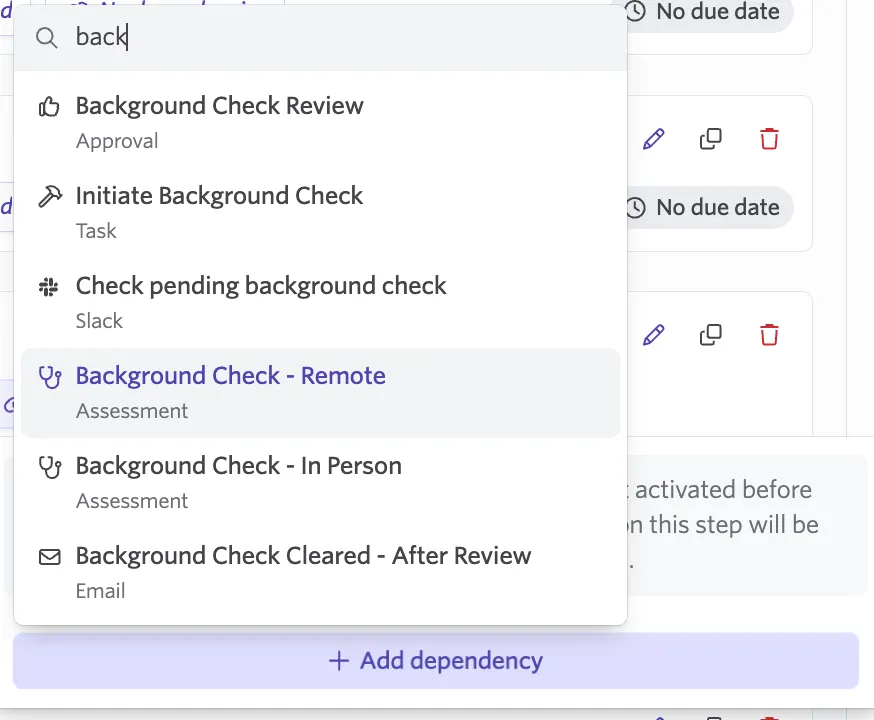 Screenshot of the dependency search panel Screenshot of the dependency search panel