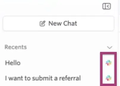 Records of conversations with an agent in Slack. Records of conversations with an agent in Slack.