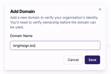 Formulario Add Domain