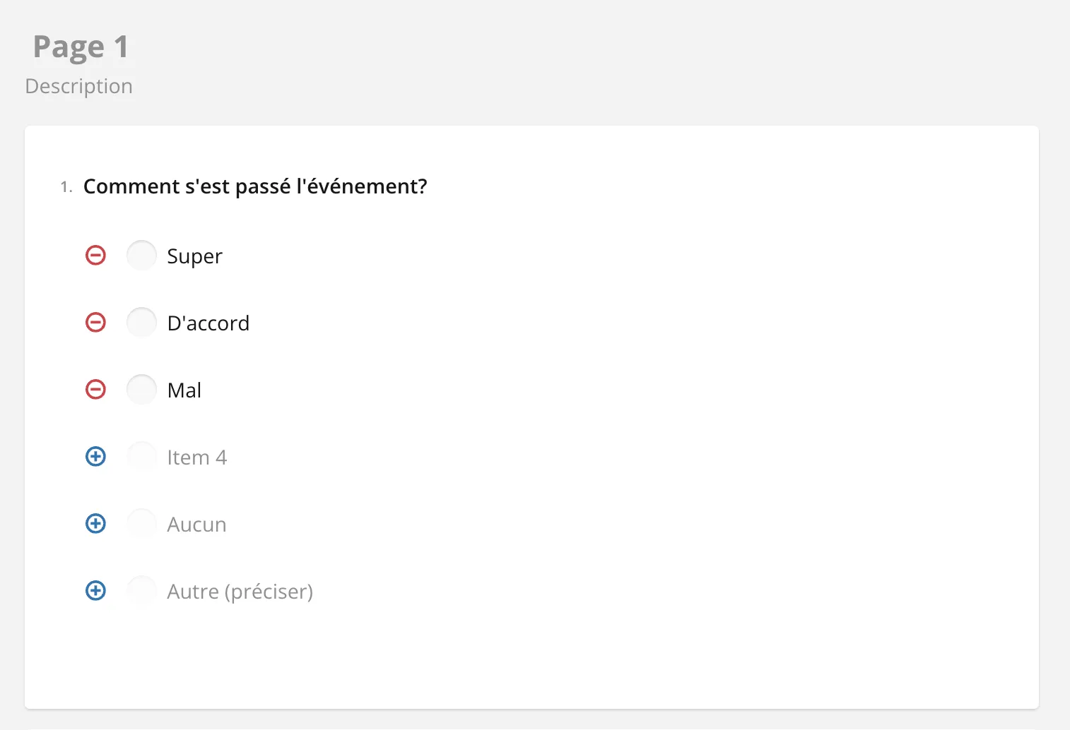French translation entered