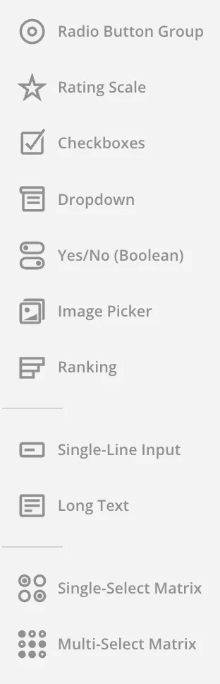 Question types