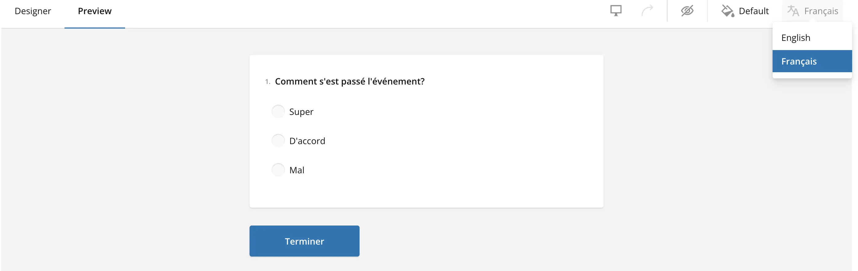 Language selector