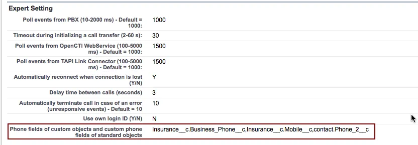 Configure the custom phone number in the Call Center Adapter