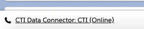 Utility bar: An icon shows the status of the call and the presence state (if configured) Utility bar: An icon shows the status of the call and the presence state (if configured)