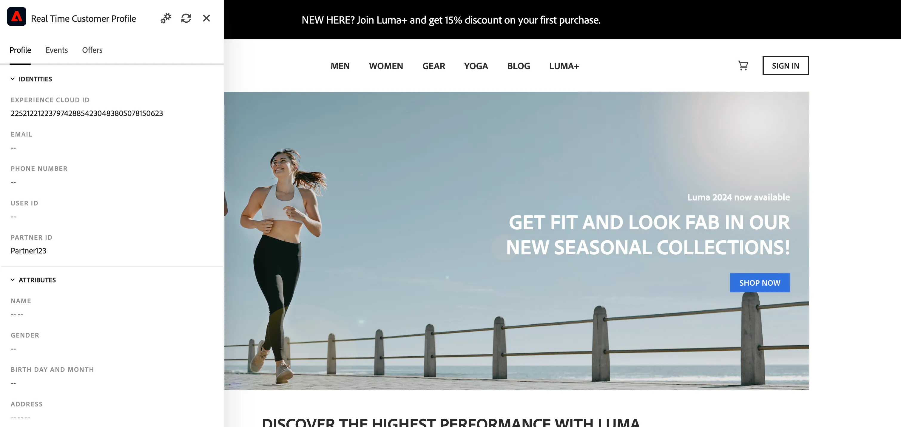 Luma website home page.