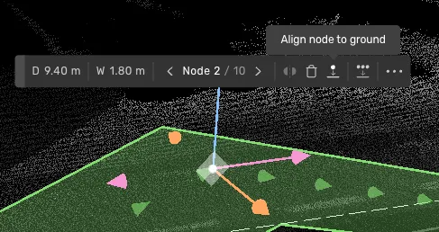 Align node to ground button