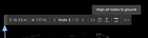 Align all nodes to ground button