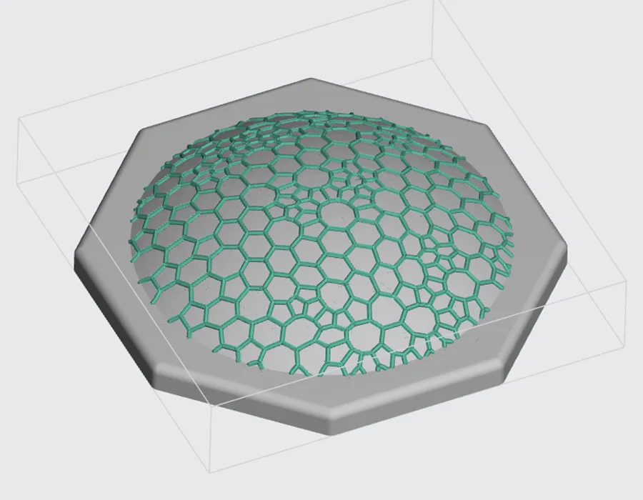 Voronoi - 8 mm cell size - 1.0 mm strut diameter Voronoi - 8 mm cell size - 1.0 mm strut diameter