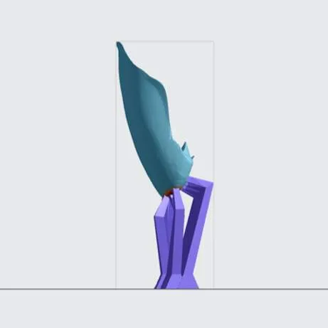 Side view of supports