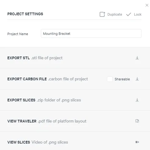 Project Settings