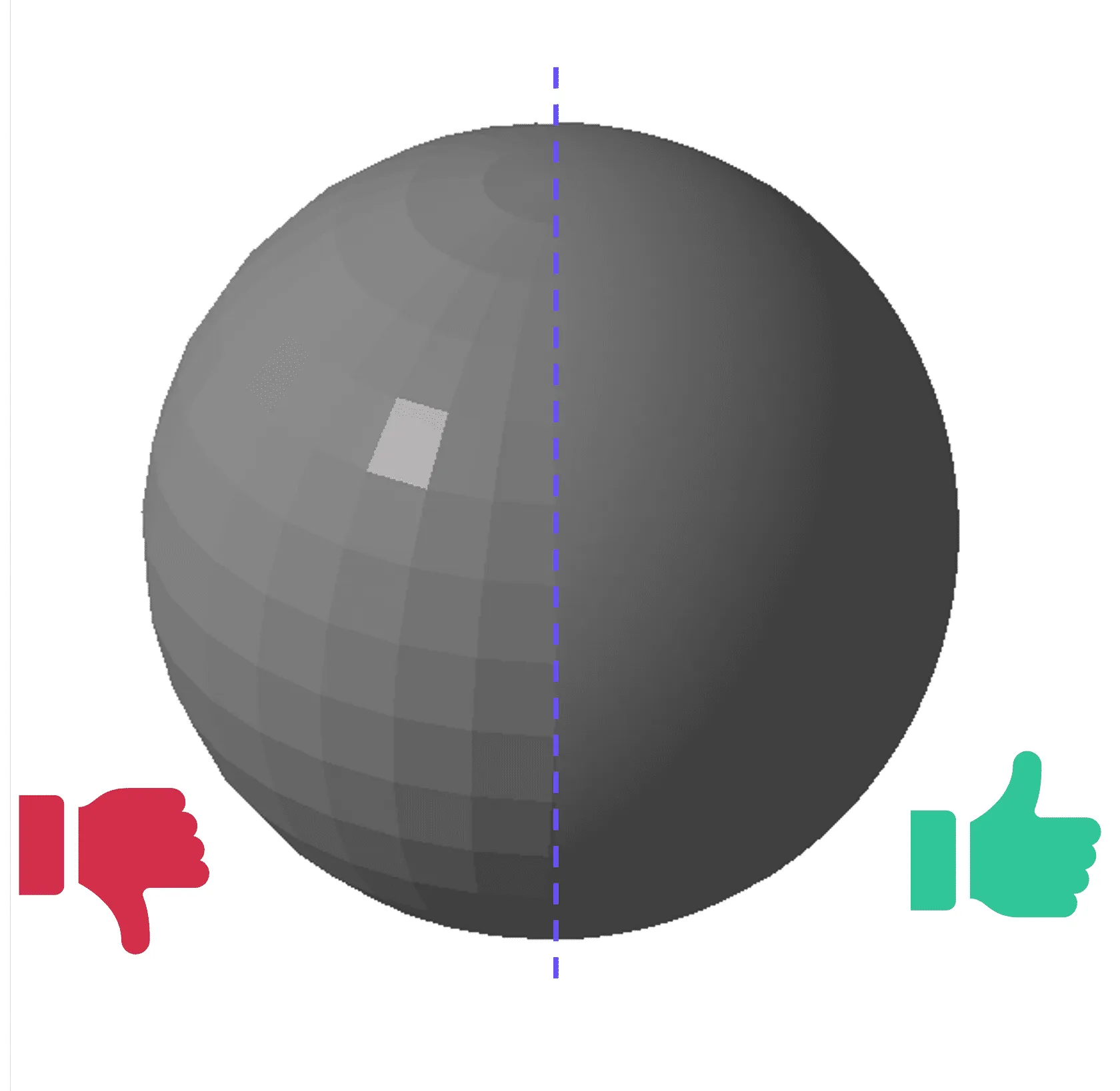 Tesselation showing low quality and high quality Tesselation showing low quality and high quality