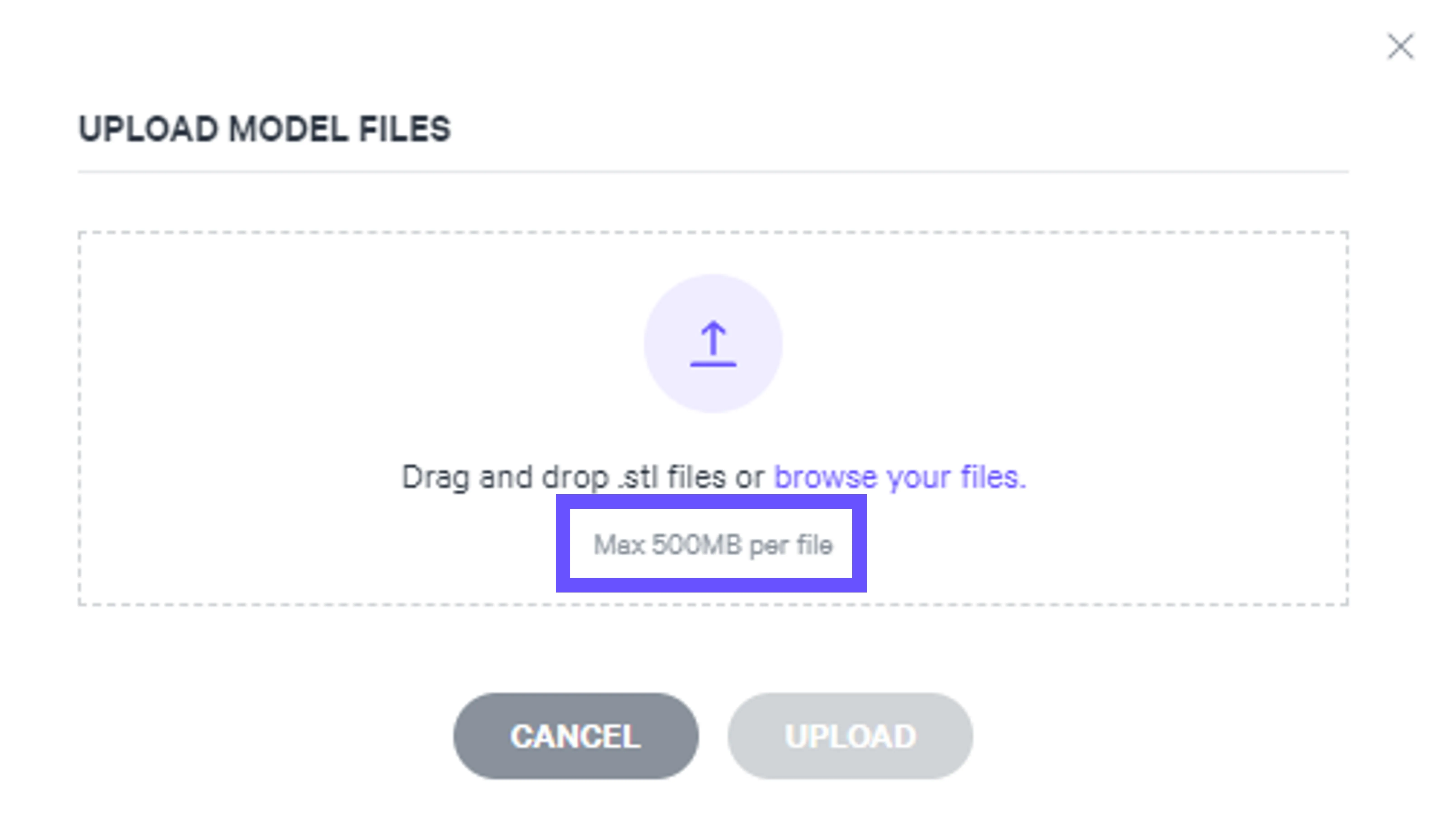 File size limit is 500MB File size limit is 500MB