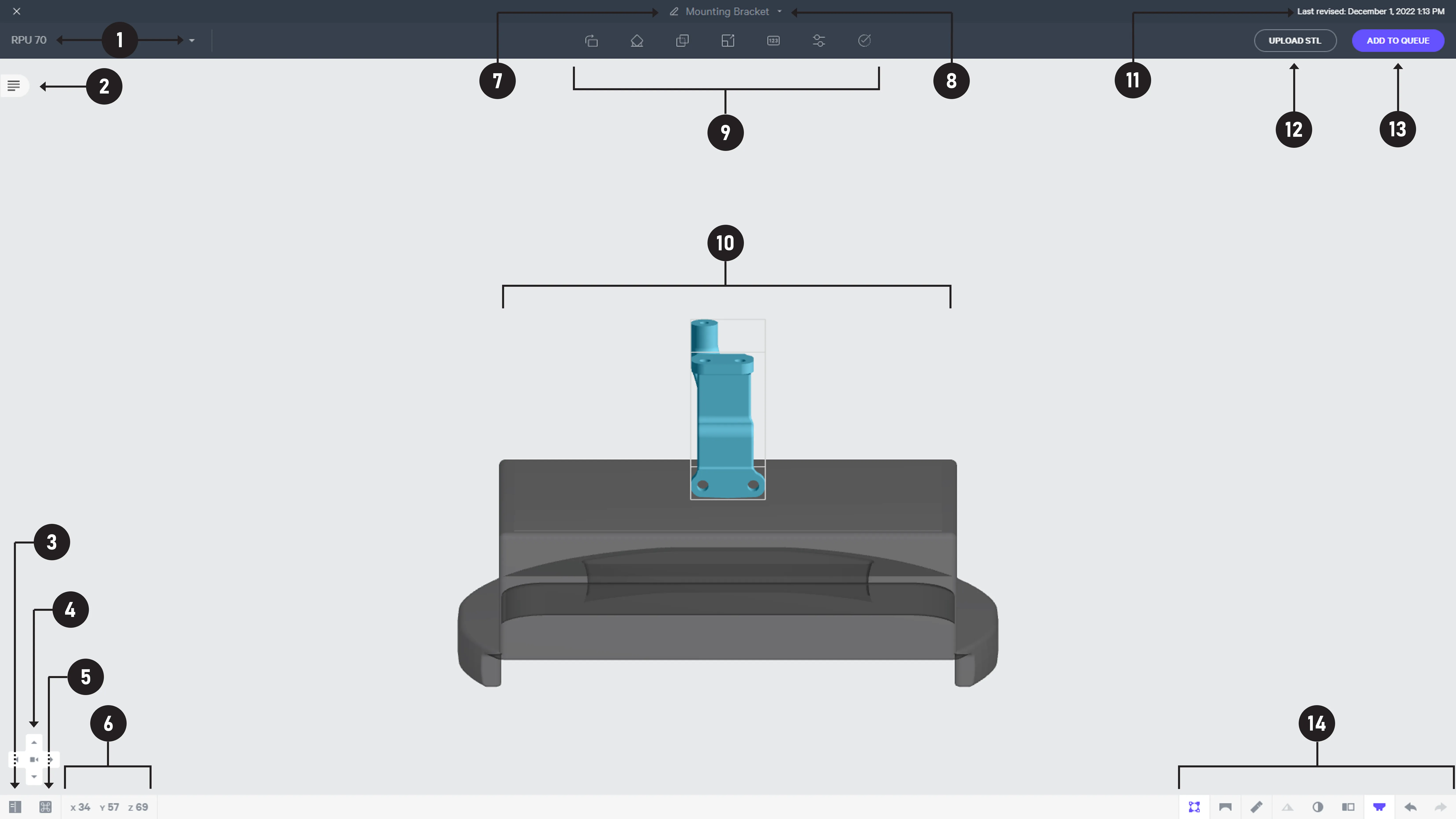 Project UI with number key
