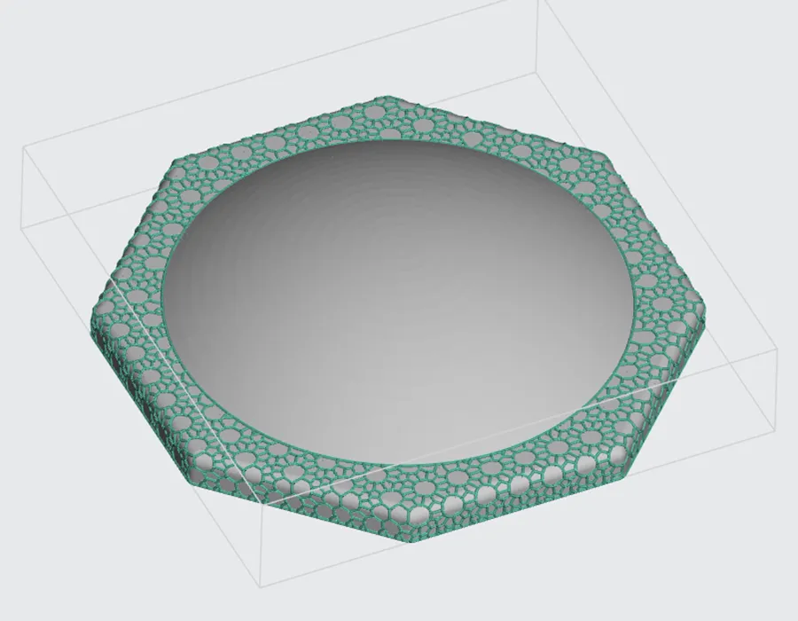 Voronoi - 4 mm cell size - 0.5 mm strut diameter Voronoi - 4 mm cell size - 0.5 mm strut diameter