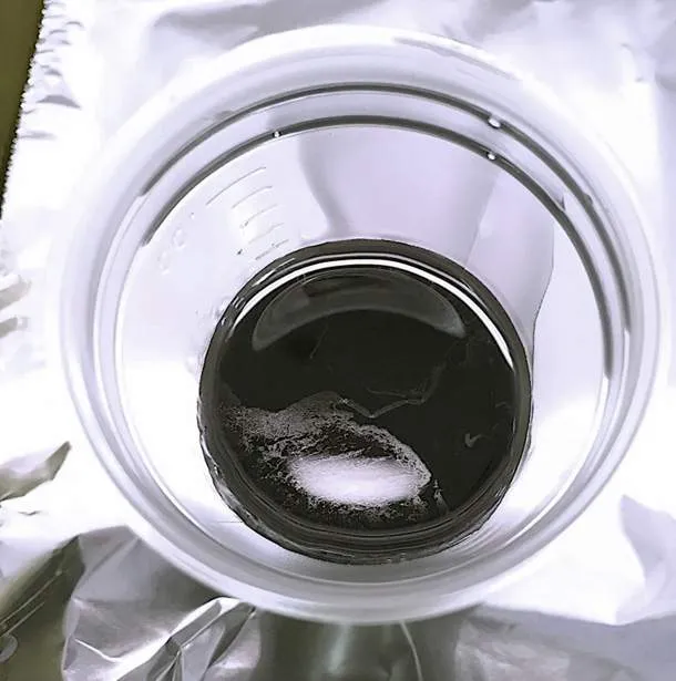 More salt, but only floating on the surface. This will melt during thermal curing.