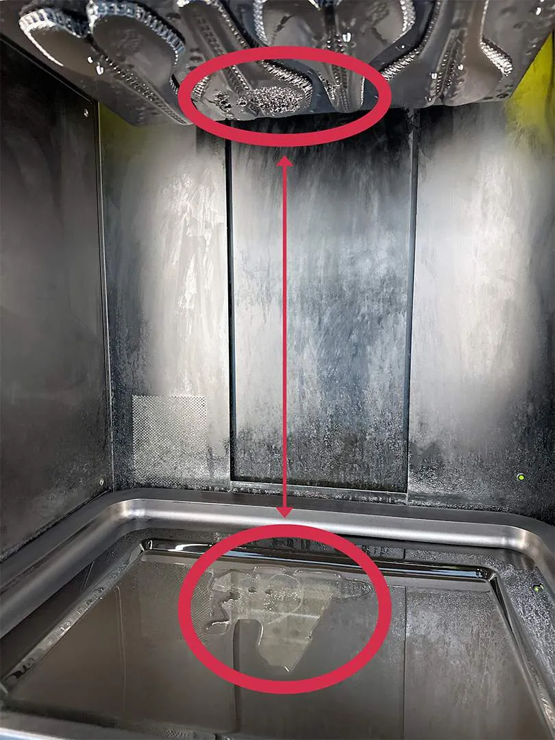 Not enough resin was dispensed Not enough resin was dispensed