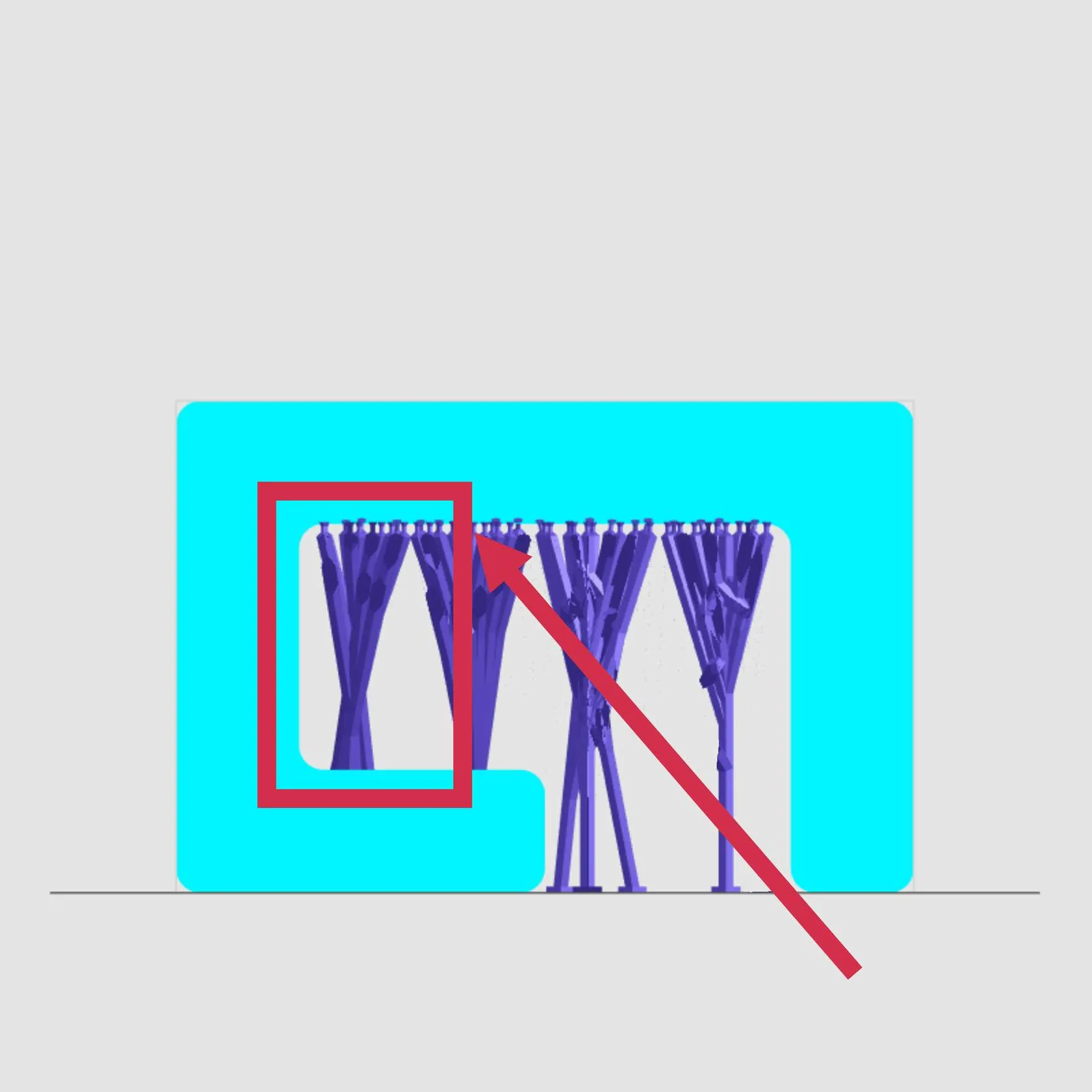 Supports are not accessible in this orientation Supports are not accessible in this orientation