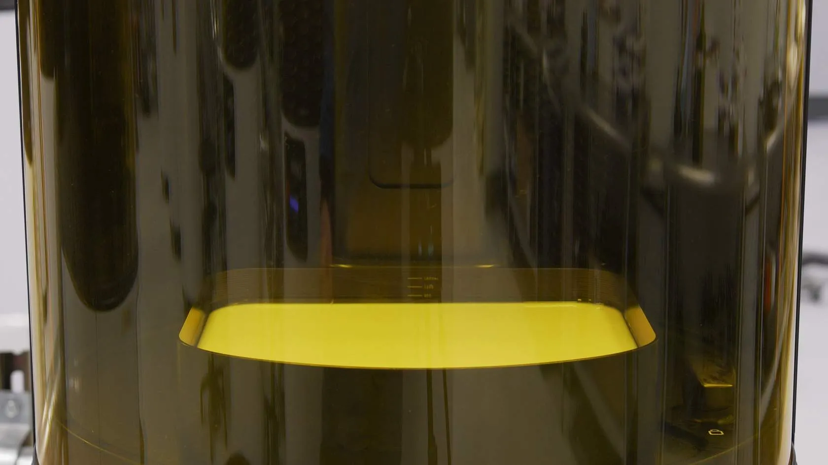 One-part resin in M2 printer with door closed One-part resin in M2 printer with door closed