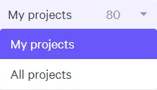 Projects Dropdown