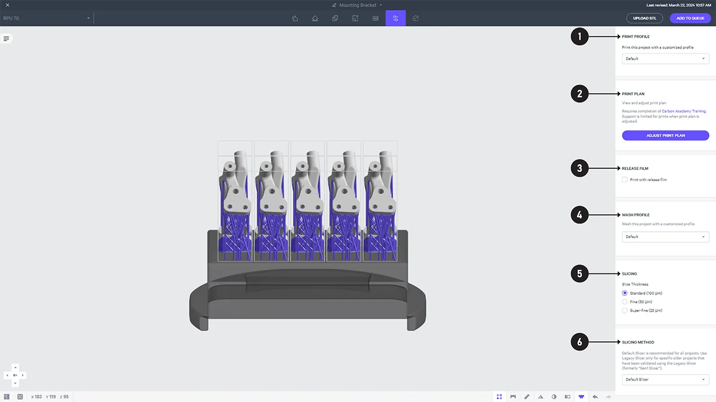 Print Controls UI with number key