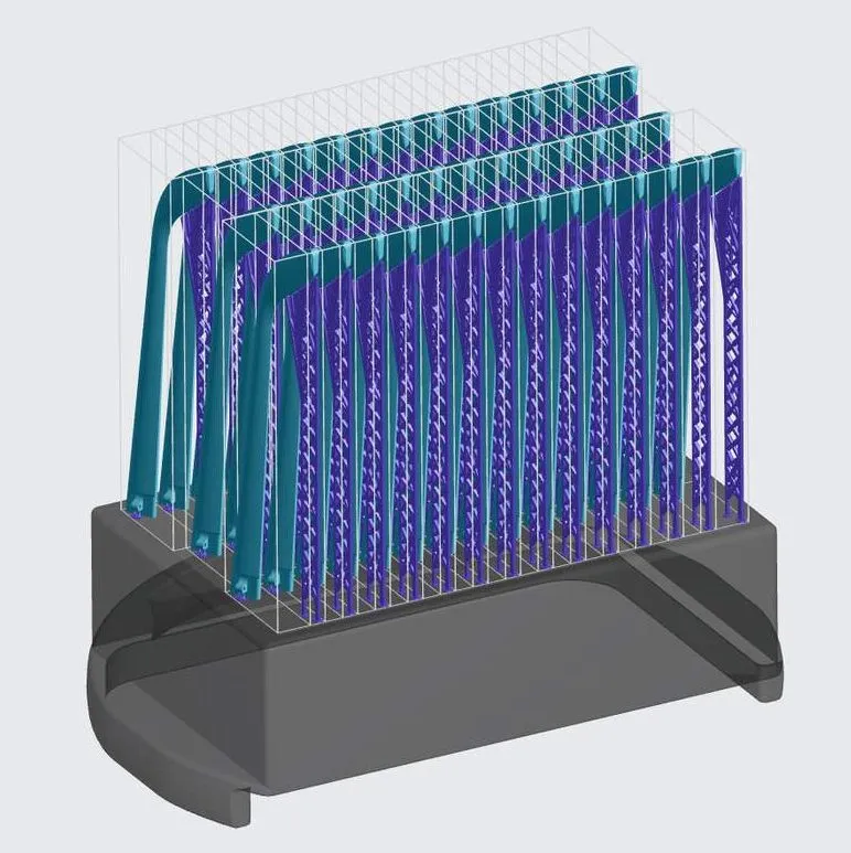Tall Orientation = 42 parts per build Tall Orientation = 42 parts per build