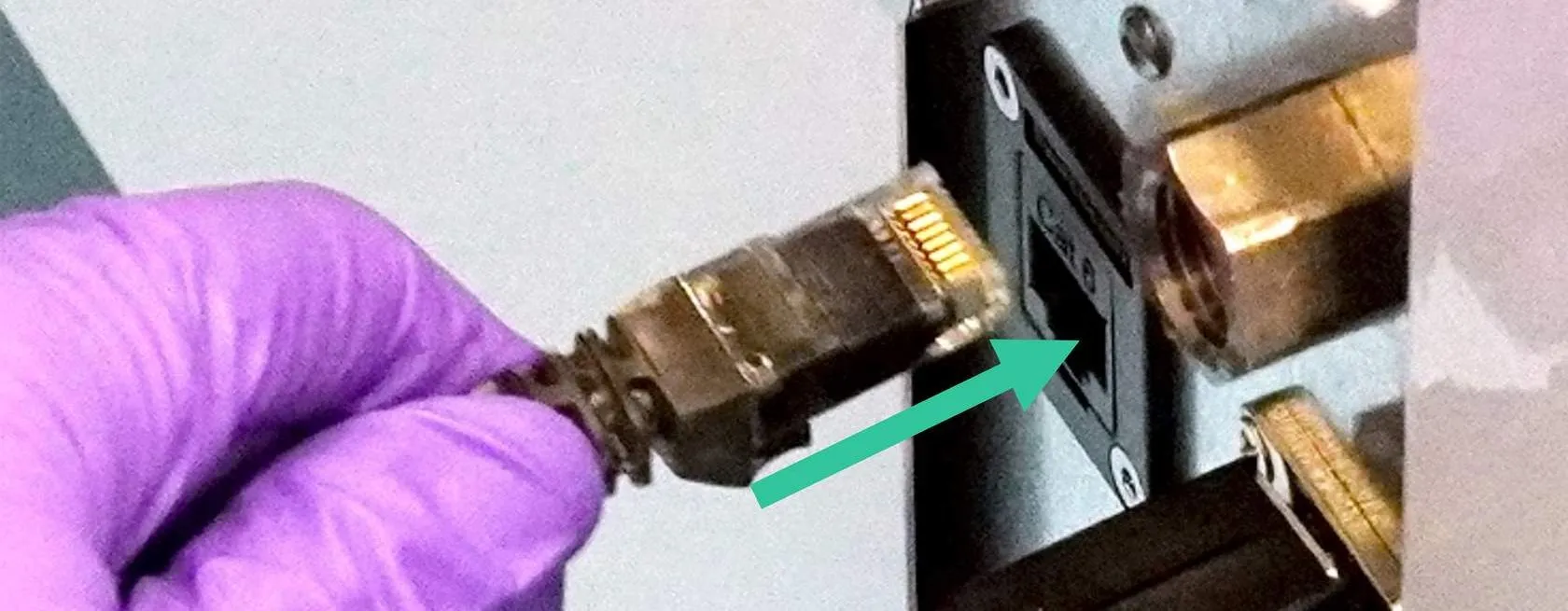 Ethernet cable at printer Ethernet cable at printer