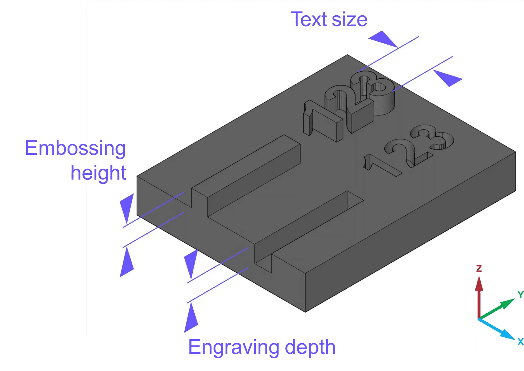 Engraving, Embossing, and Text Size Engraving, Embossing, and Text Size