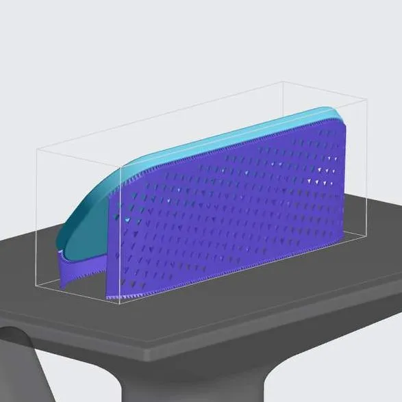 Name plate angled down with supports on front face Name plate angled down with supports on front face
