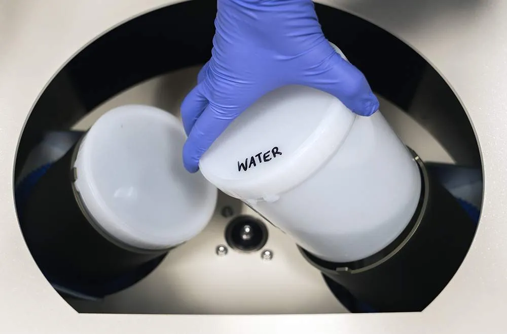 Add secondary cup equal mass to first cup Add secondary cup equal mass to first cup