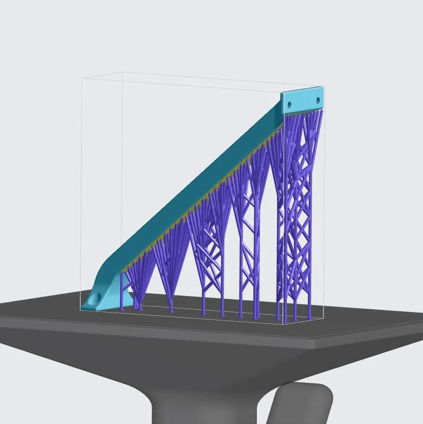 Yellow indicates that this is a self-supporting angle, but stability supports may be needed. Yellow indicates that this is a self-supporting angle, but stability supports may be needed.