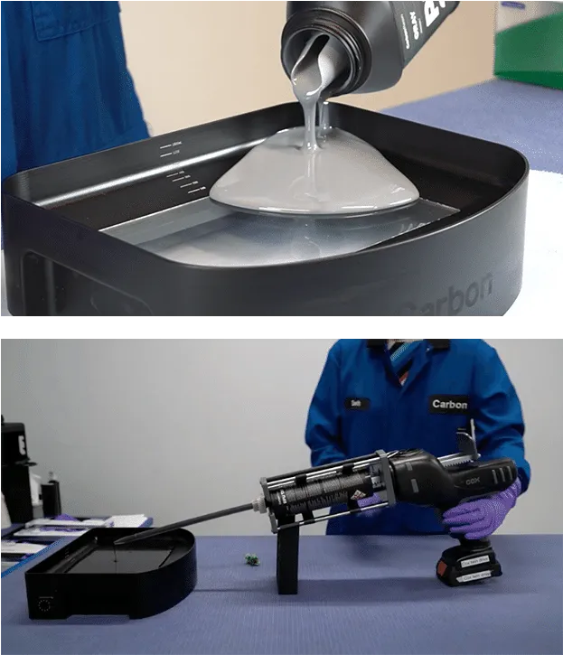 One- and two-part resin dispensing