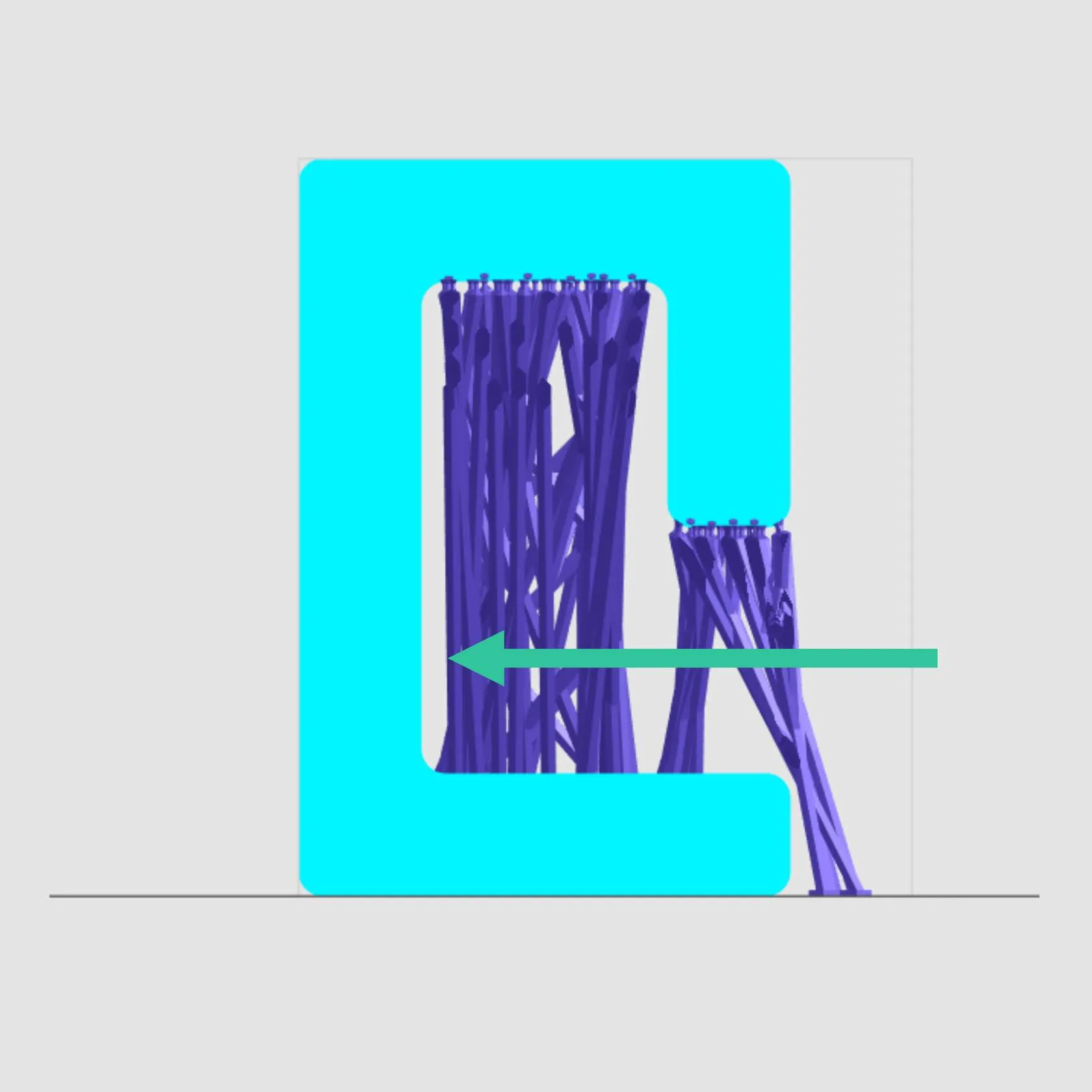 Supports are accessible for removal Supports are accessible for removal