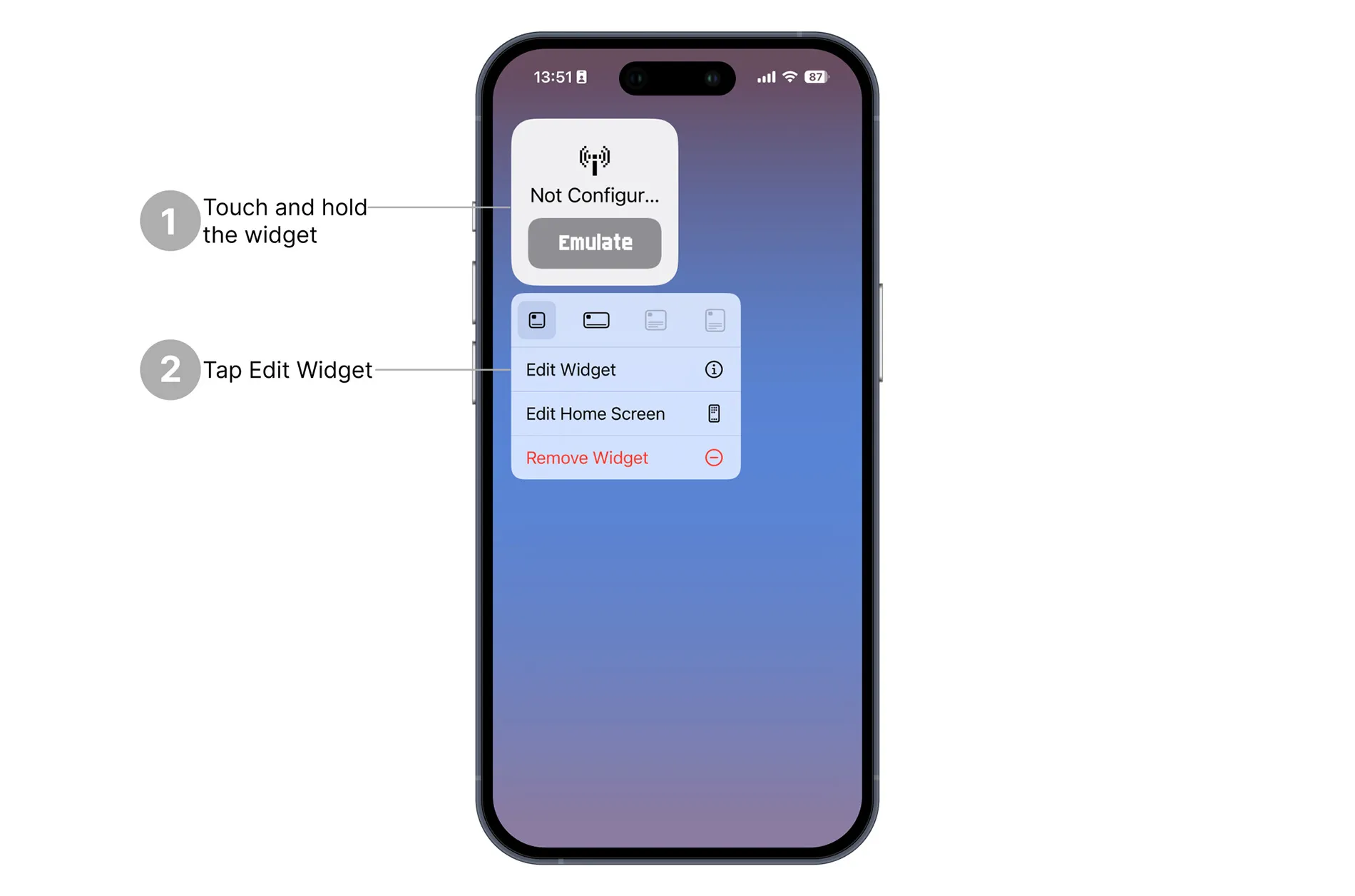 You can customize Flipper Mobile App widgets