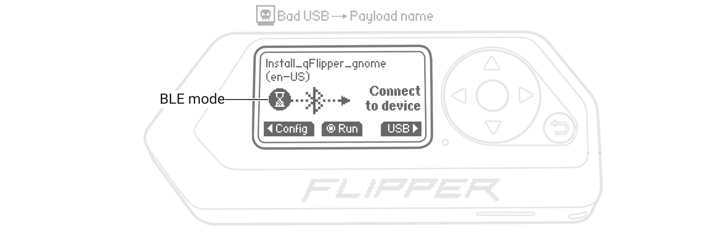 The Bad USB app in BLE mode The Bad USB app in BLE mode