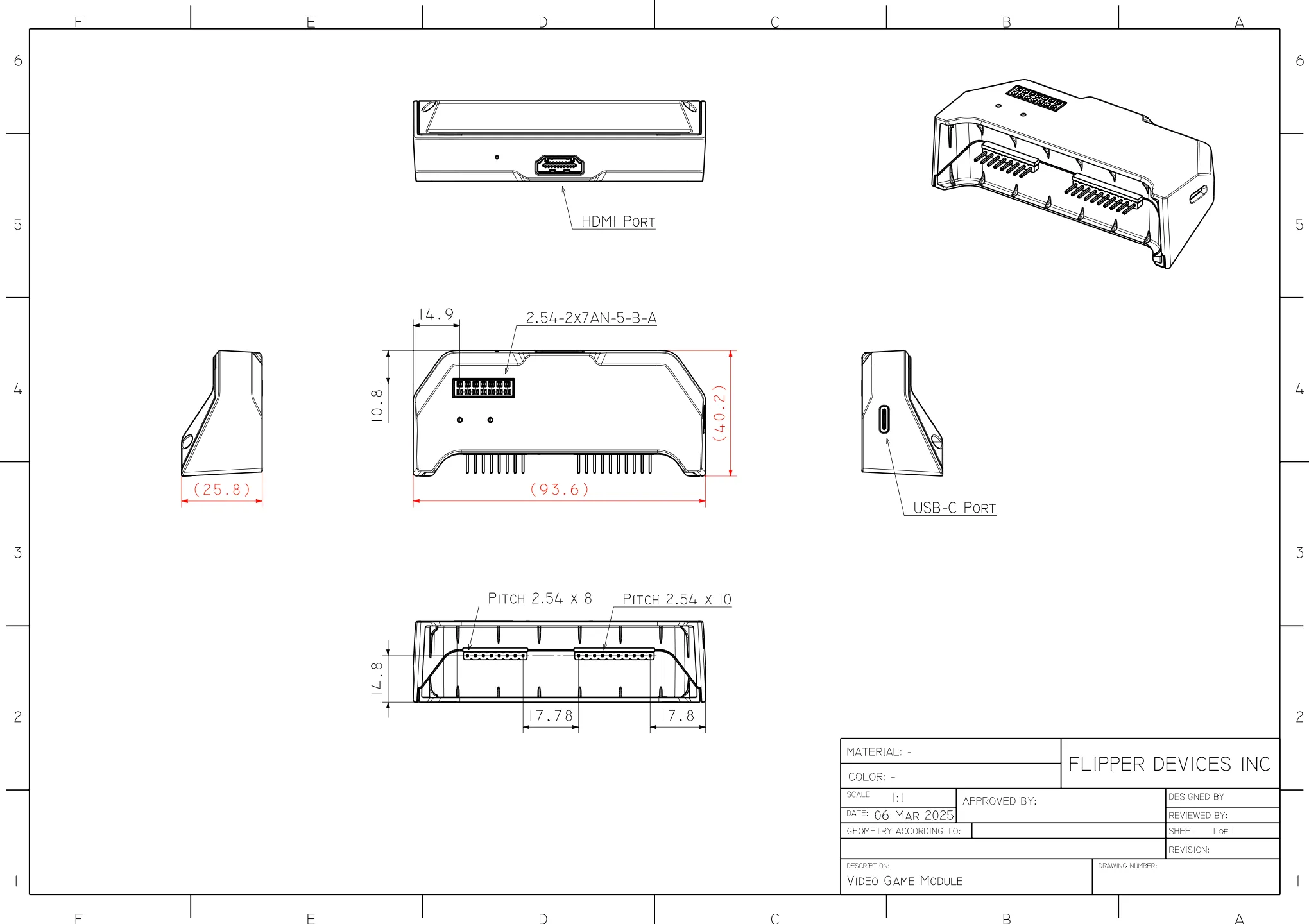 Drawing of Video Game Module