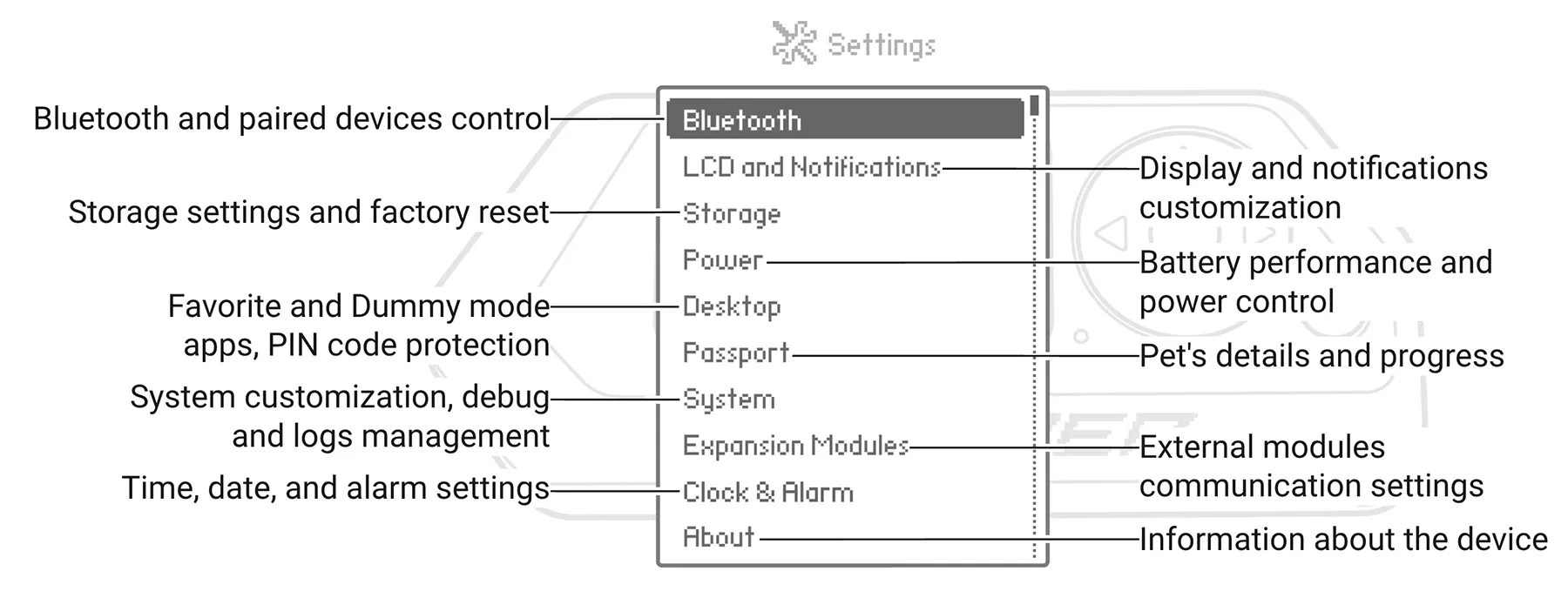 Quick access apps, PIN code, and Desktop customization