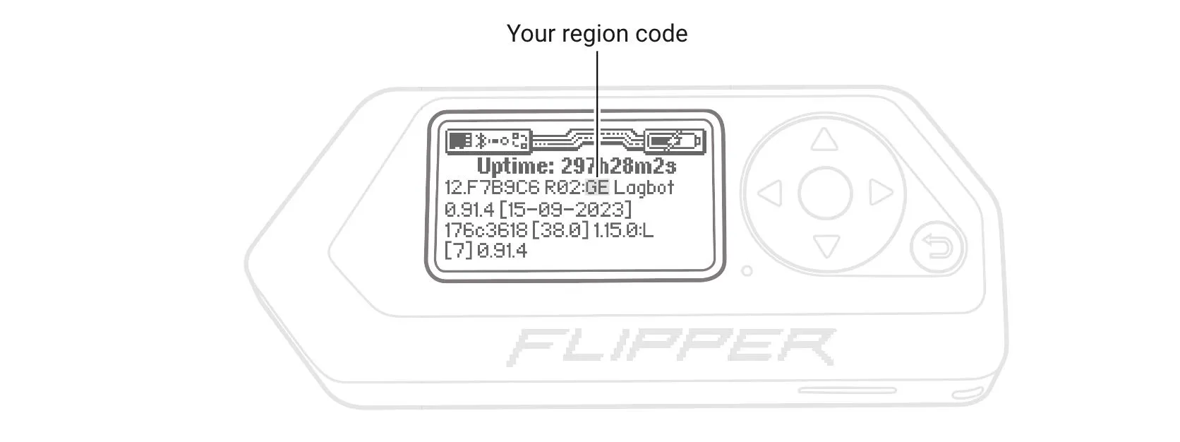 On the Device Info screen, you can see your region code in the ISO format