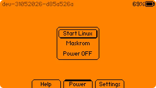 Power menu MCU Mode