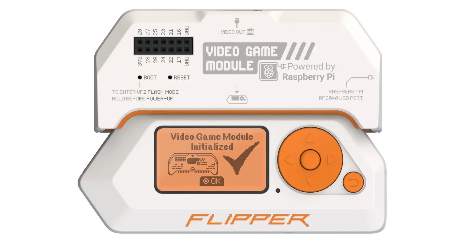 The module is successfully detected by Flipper Zero