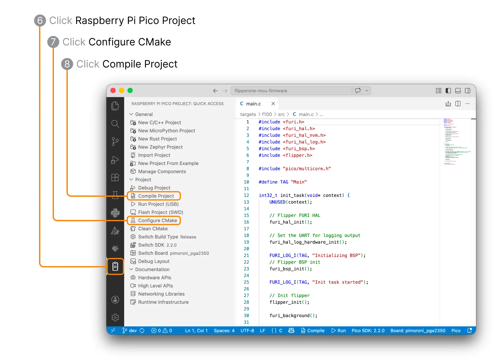 Building the MCU firmware in VS Code