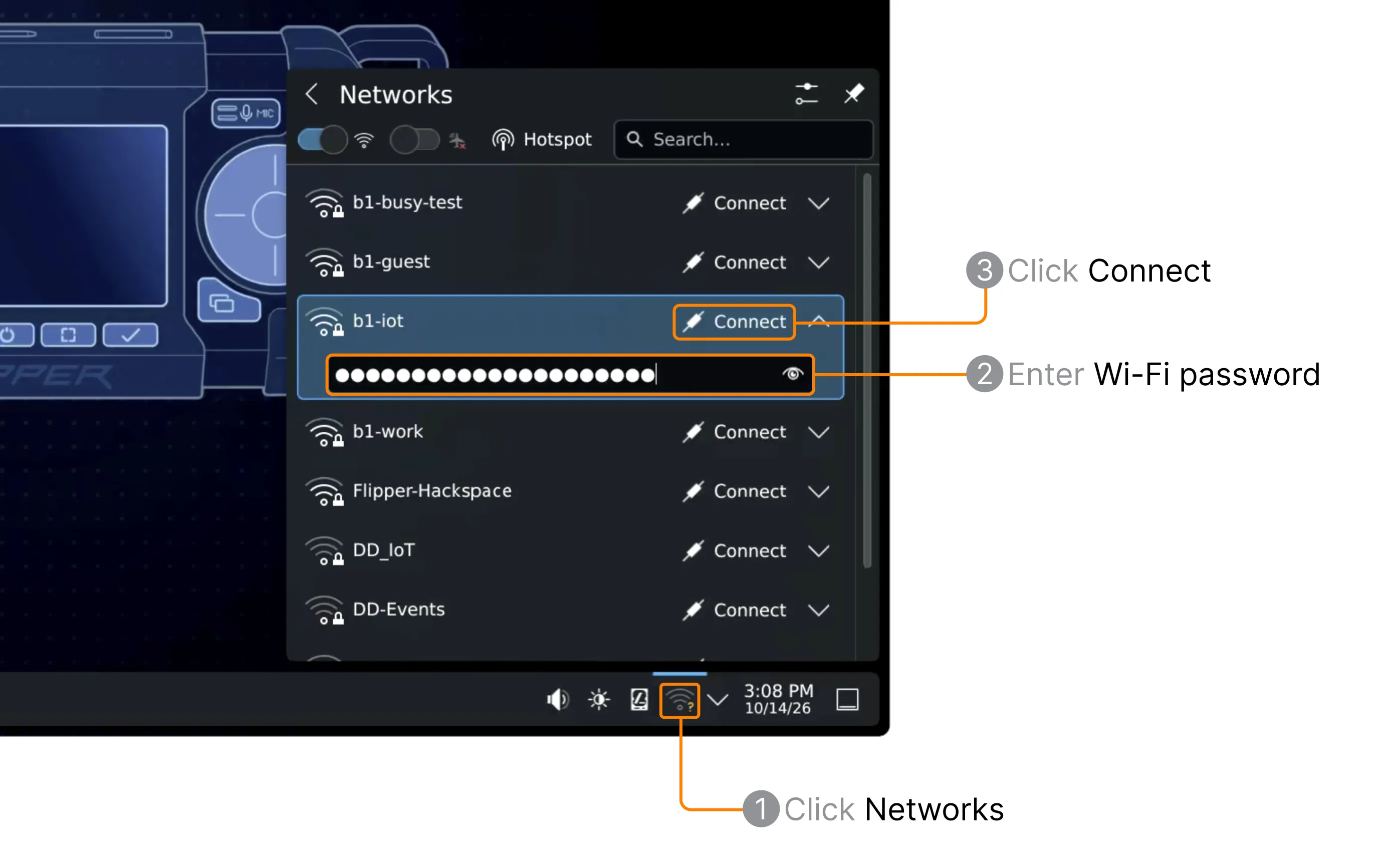 FlipCTL web interface connected over Ethernet