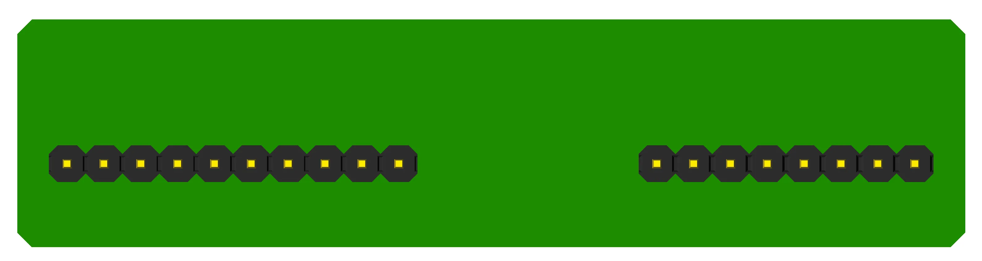 A small external module PCB with pin headers A small external module PCB with pin headers