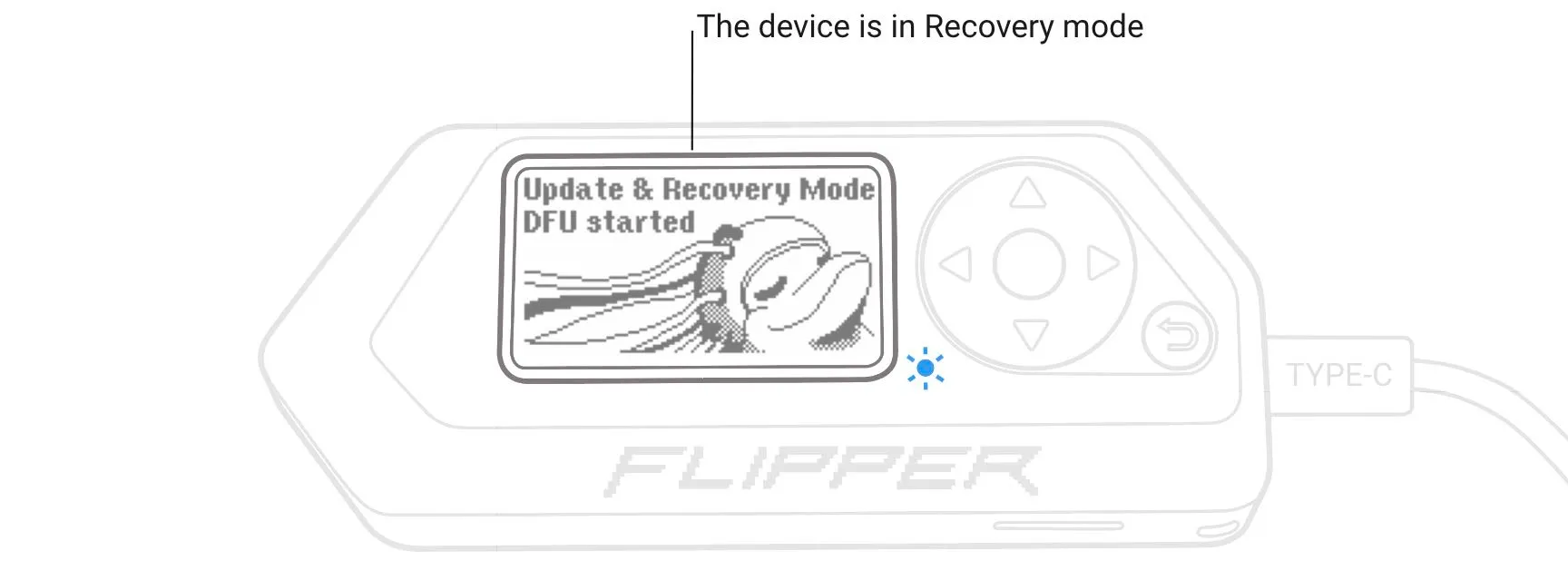 The Flipper Zero in Recovery mode
