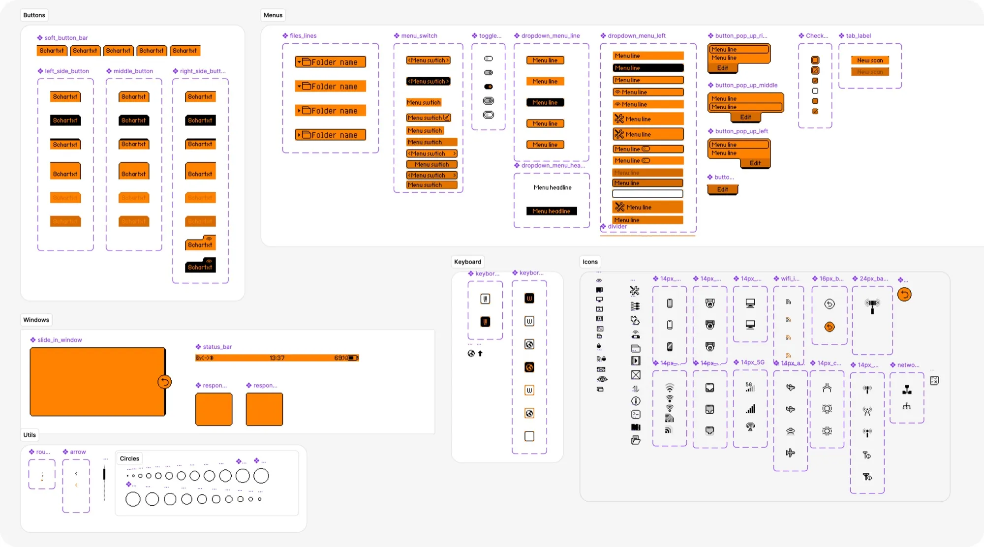 Flipper One Asset library on Figma