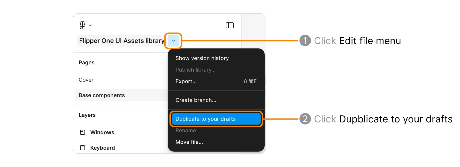 Duplicate the Main board to your Figma drafts