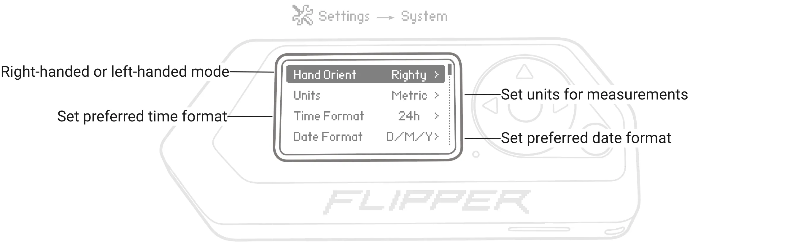 Customize your Flipper Zero system settings