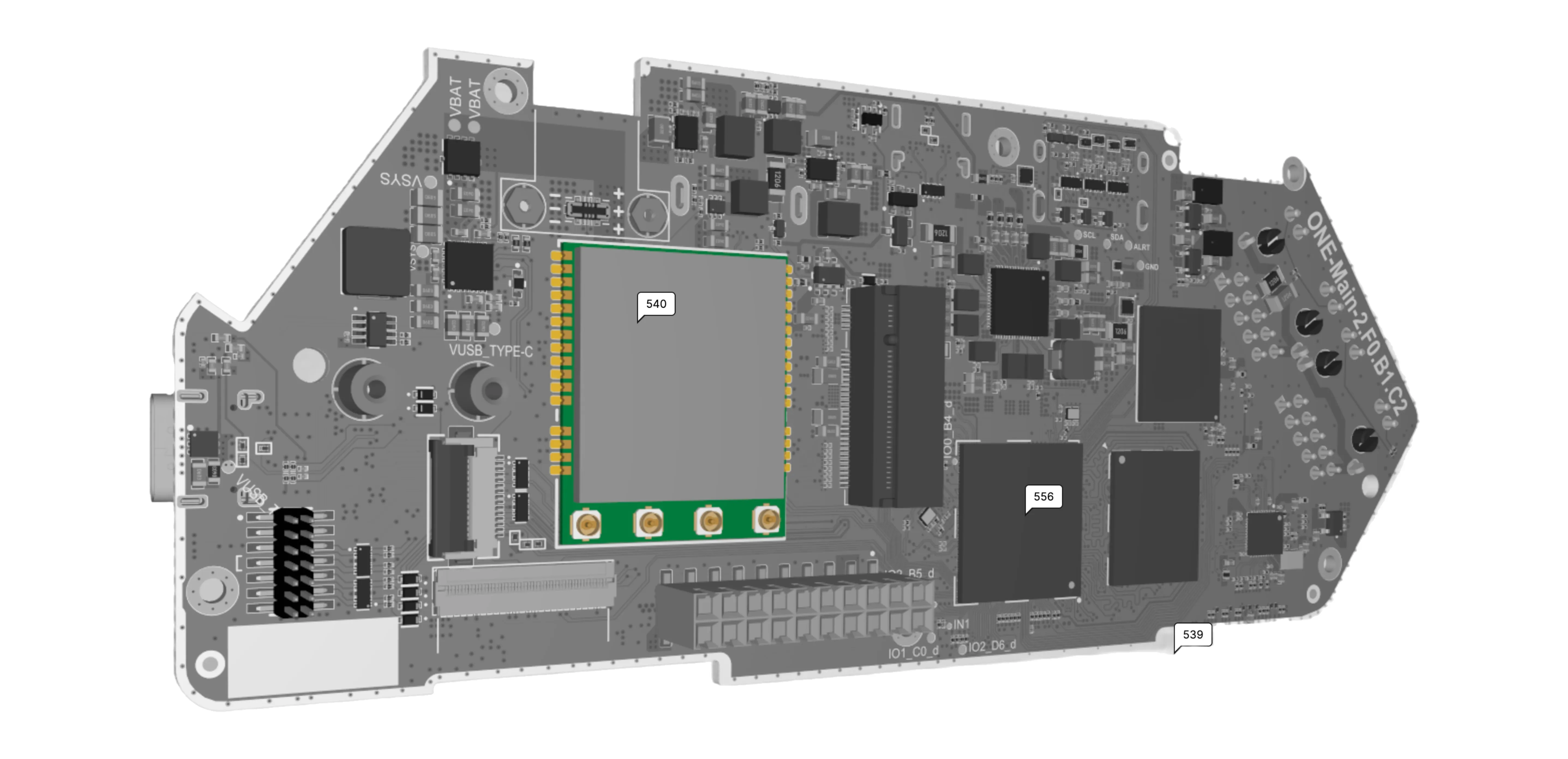 WXT2AM2101 module on the Main board